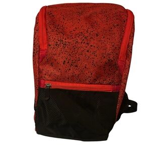 Athletic Works Red and Black Speckled Backpack Like New